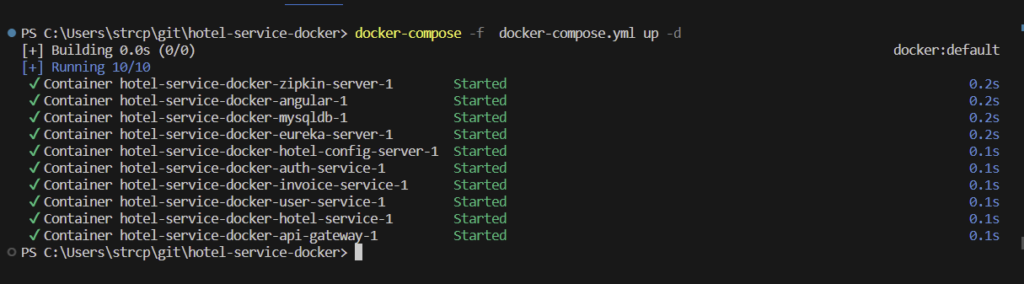 docker running containers